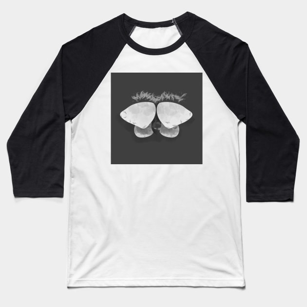 Monochromatic Moth Baseball T-Shirt by MSBoydston